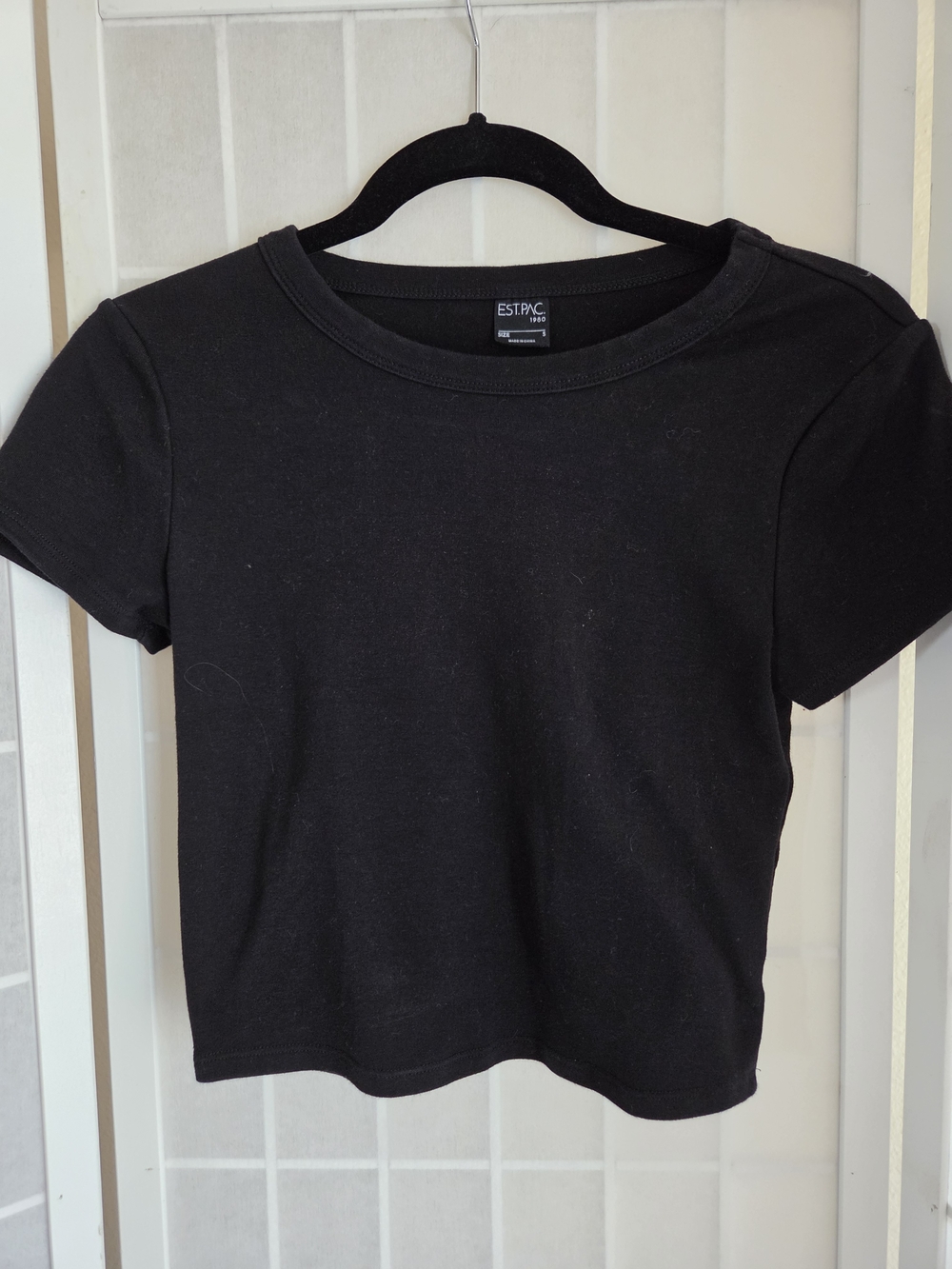 Est Pac Black Crewneck Short Sleeve Tee Size Small